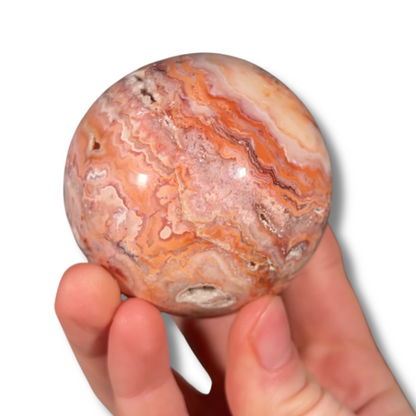 Pink Crazy Lace Agate Sphere