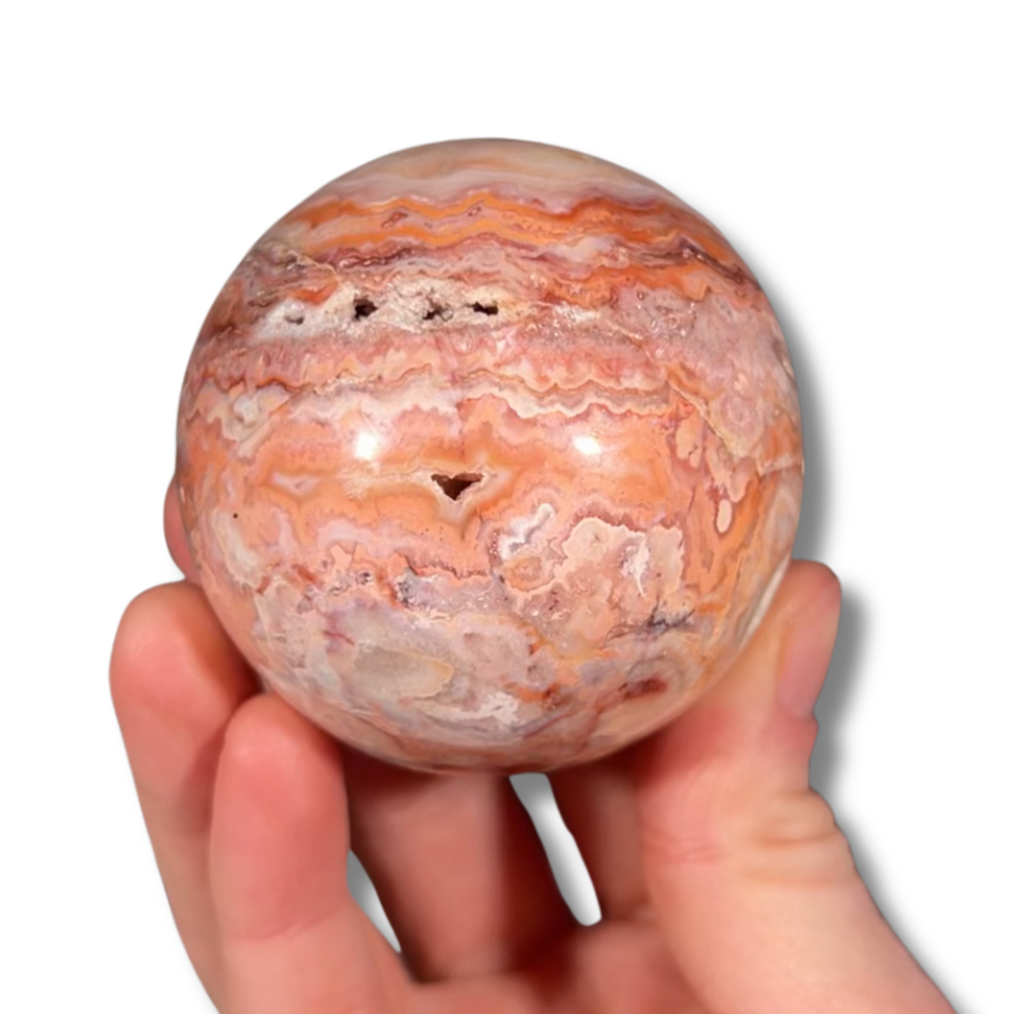 Pink Crazy Lace Agate Sphere