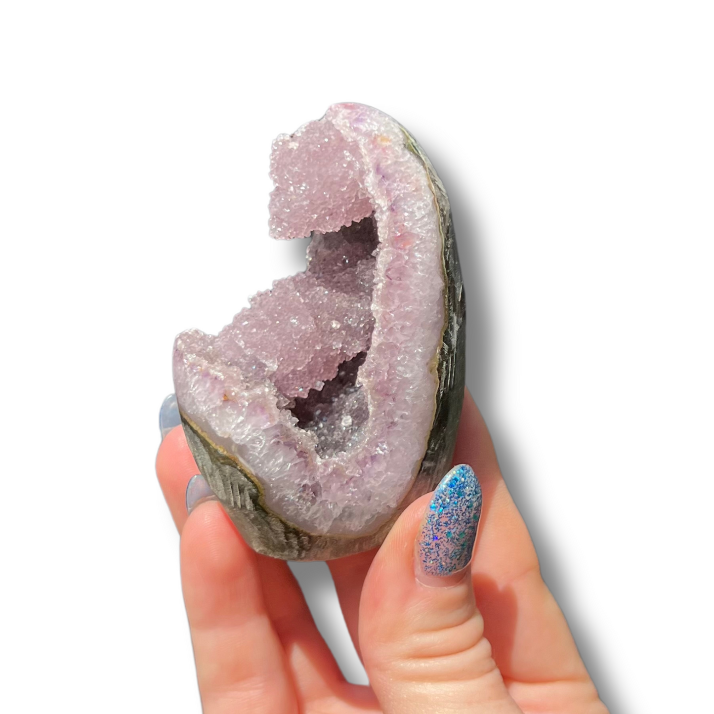 Lavender Bubble Druzy Amethyst Cutbase