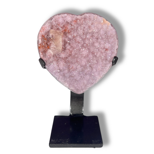 Lilac Amethyst Heart on Stand